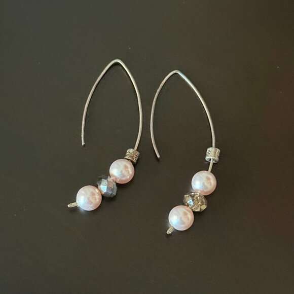 3/$17 Petite Pink Pearl Pierced Earrings - Picture 4 of 4